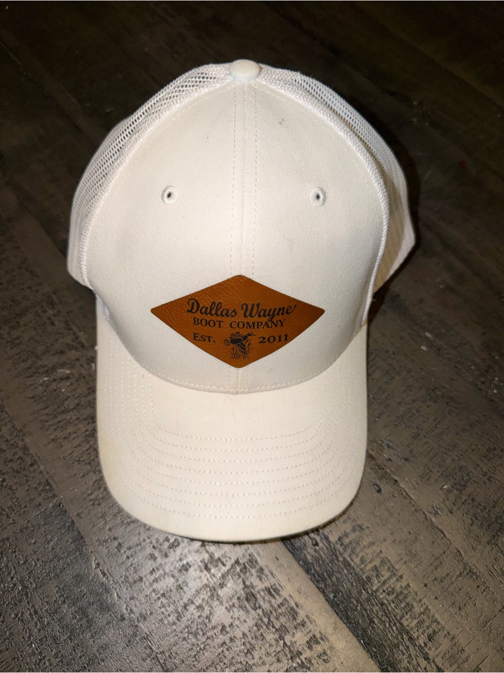 Dallas Wayne Boot Company White Mesh Back Cap